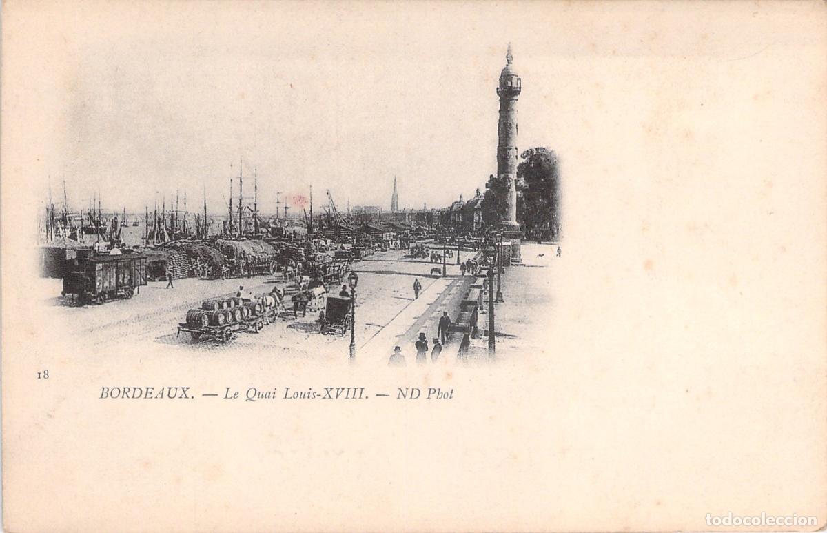 Postales: Postal de Burdeos Quai Louis-XVIII en Francia