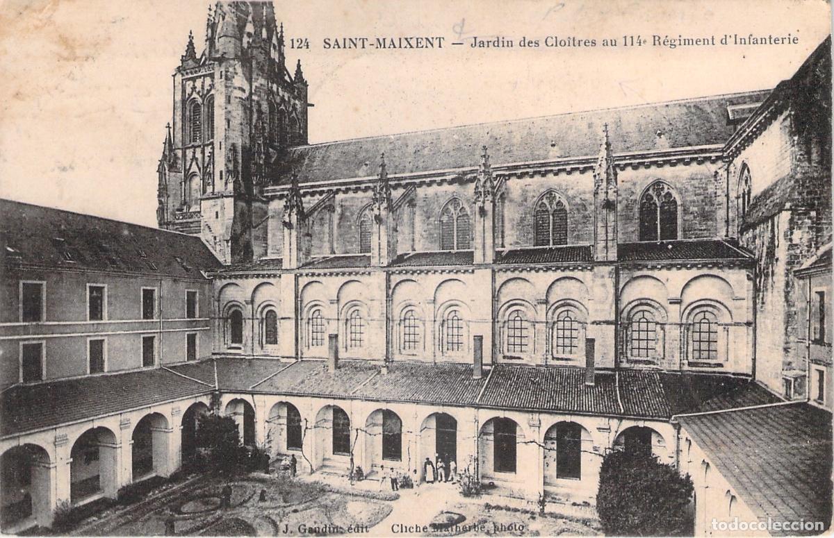 Cartes Postales: Postal de los Claustros del 114 Regimiento de Infanter&iacute;a en Saint-Maixent