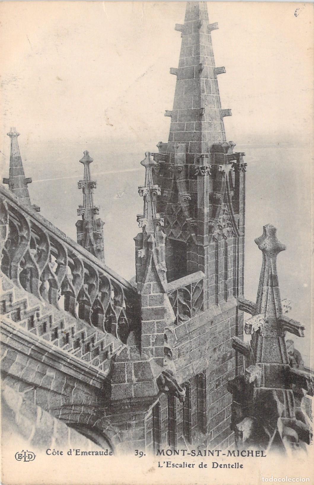 Postales: Postal de L'Escalier de Dentelle en el Mont Saint-Michel