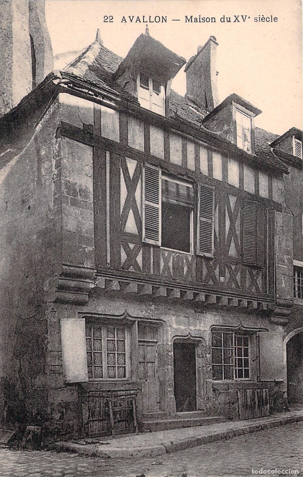 Postales: Postal de Avallon Maison du XVe si&egrave;cle arquitectura francesa
