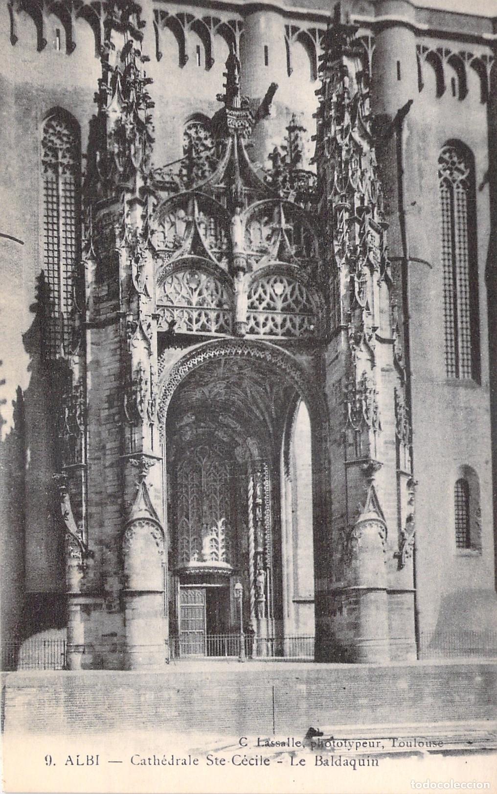 Cartoline: Postal de la Catedral de Albi, Fachada y Baldaqu&iacute;n en Francia