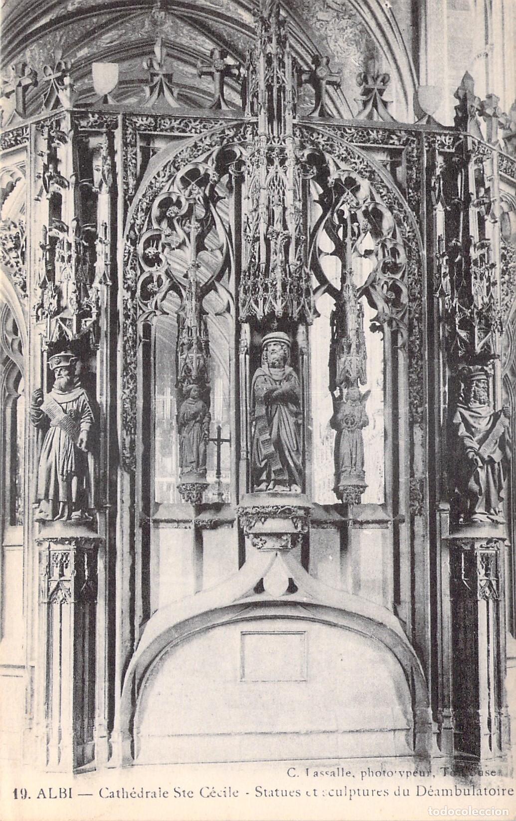 Cartoline: Postal de la Catedral Sainte-C&eacute;cile de Albi con esculturas detalladas