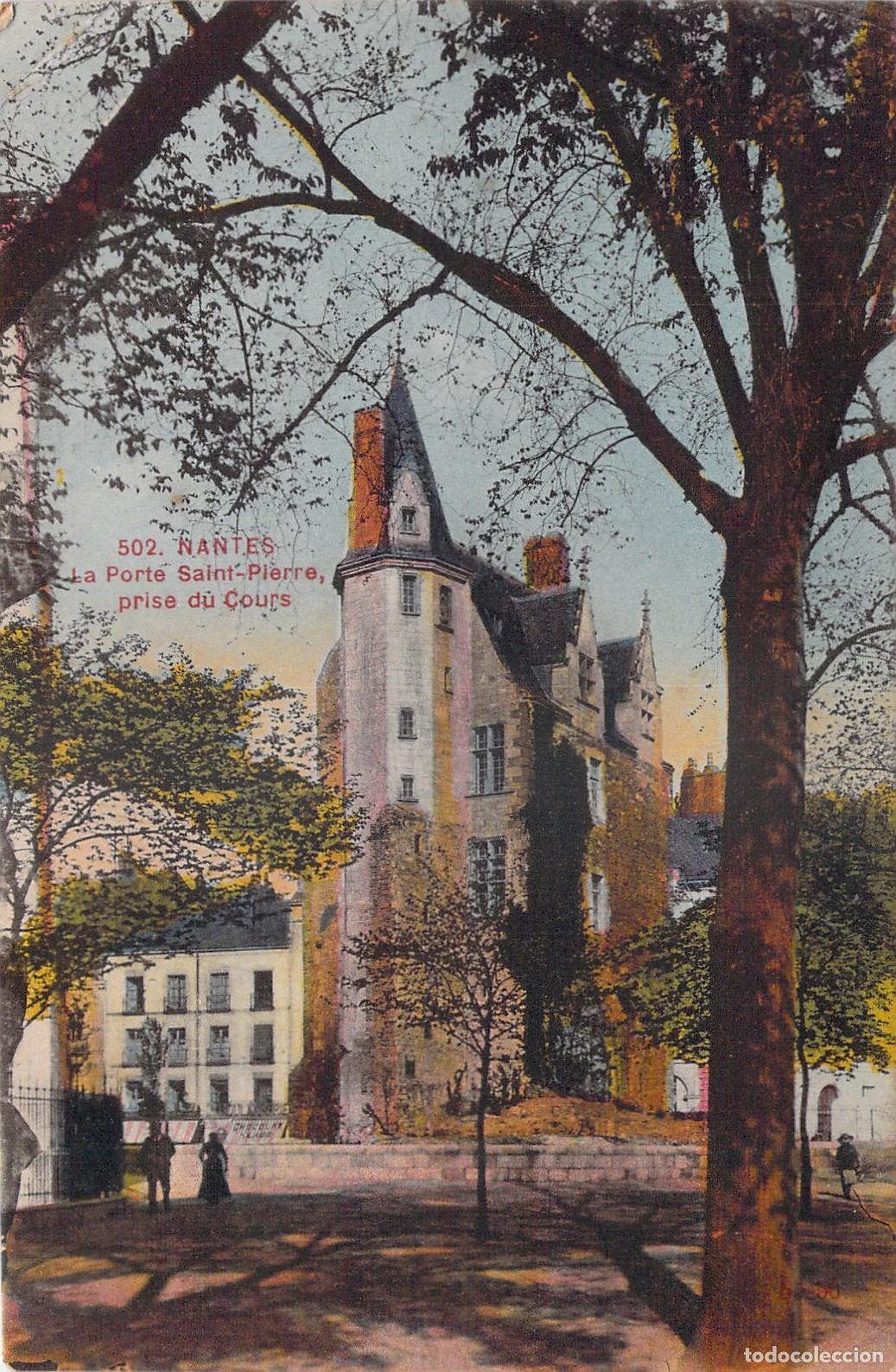 Cartoline: Postal de la Porte Saint-Pierre en Nantes, Francia