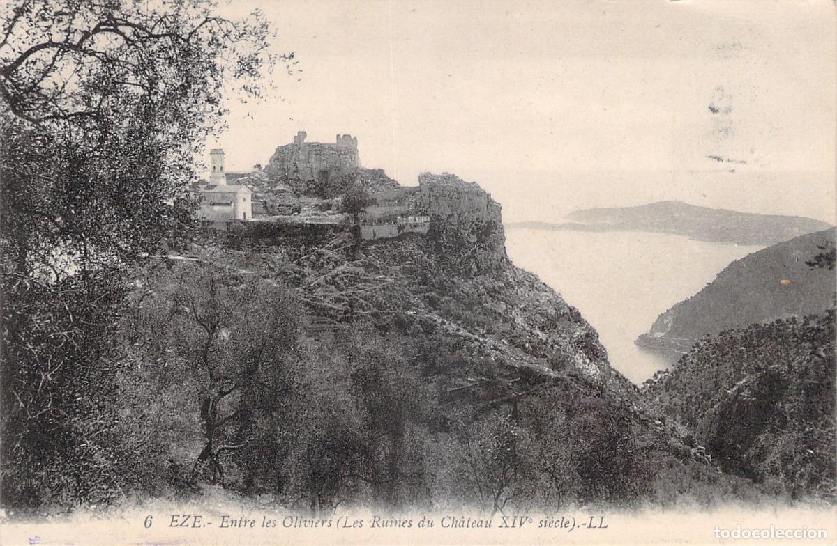 Cartoline: Postal de las ruinas del castillo de Eze en Francia