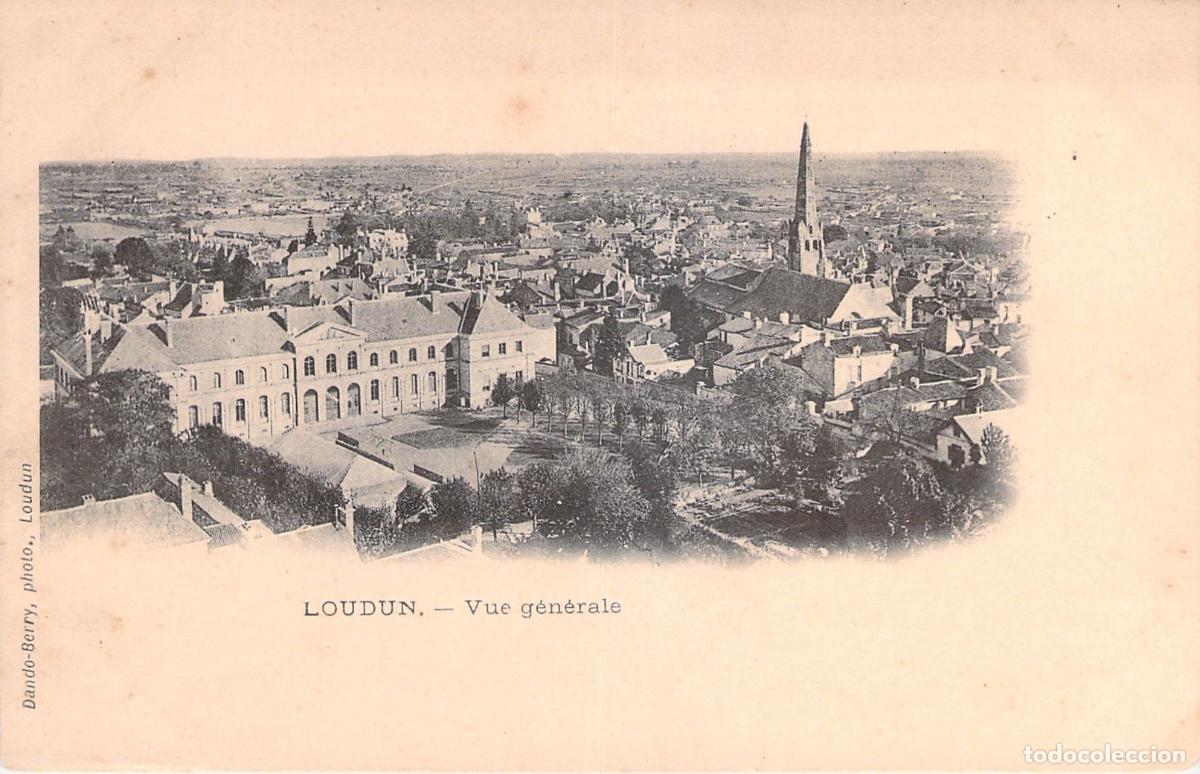 Cartoline: Postal de Loudun vista panor&aacute;mica general de la ciudad
