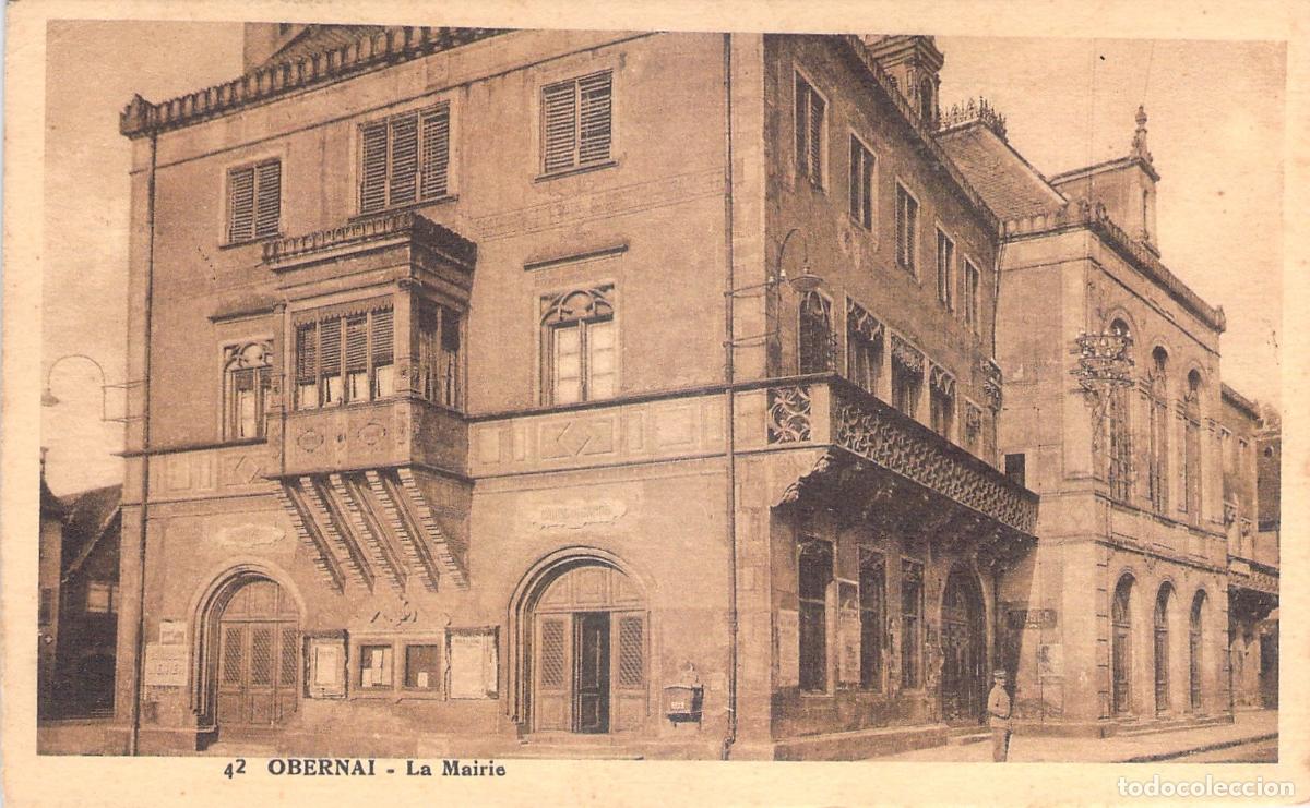 Cartoline: Postal de Obernai, Francia, vista del edificio del ayuntamiento