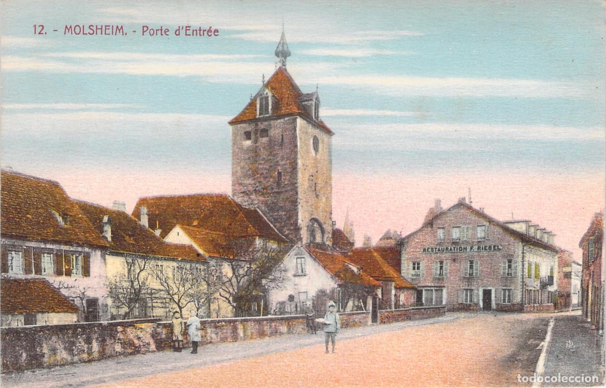 Cartoline: Postal de la Porte d'Entr&eacute;e en Molsheim, Francia