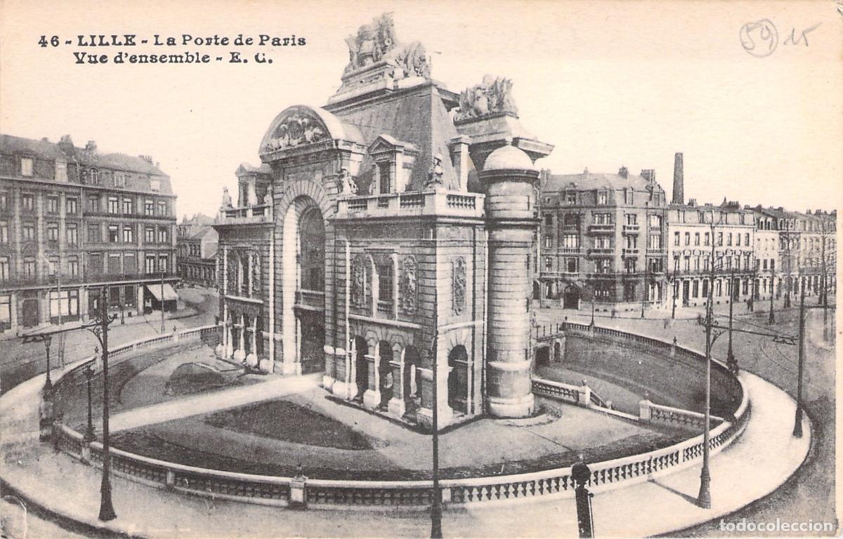 Cartoline: Postal de la Porte de Paris en Lille