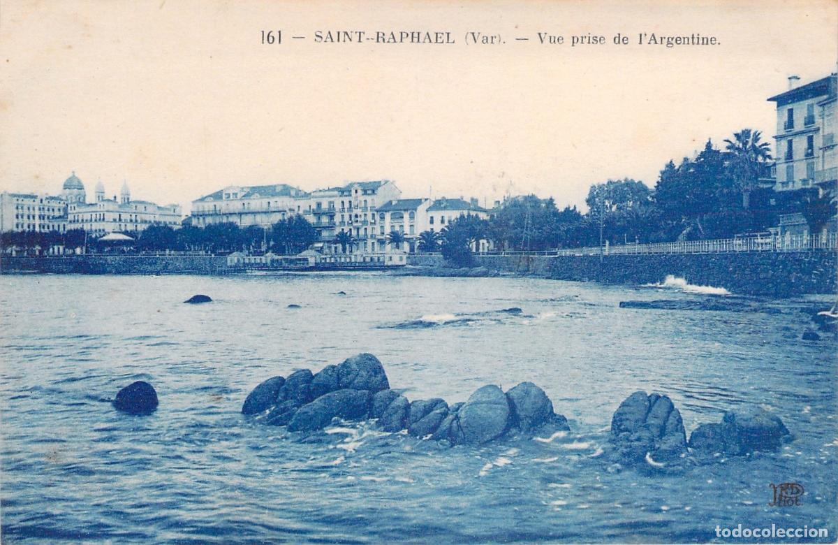 Cartoline: Postal de Saint-Raphael en la Costa Azul, Francia