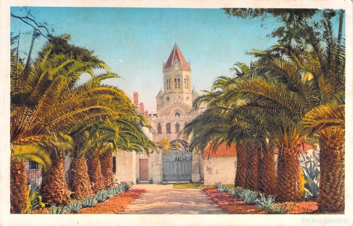 Cartoline: Postal de la entrada del Monasterio de la Isla Saint-Honorat, Francia