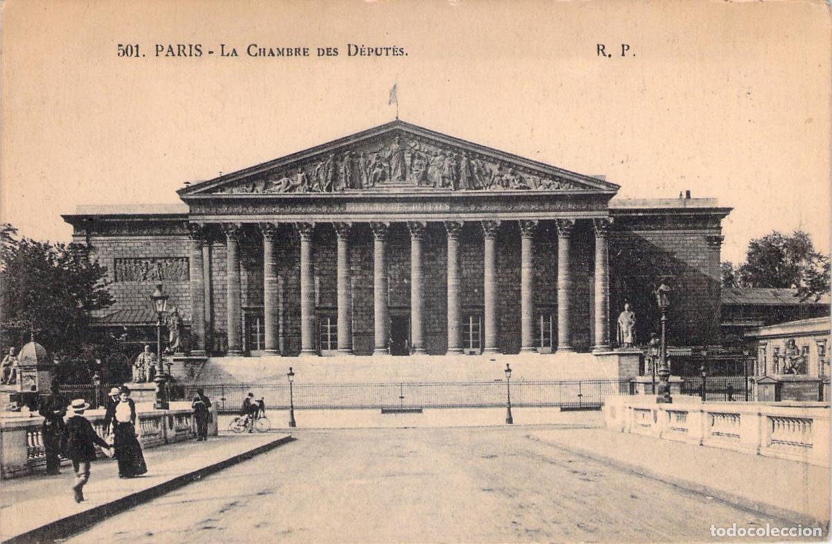 Cartoline: Postal de la C&aacute;mara de Diputados de Par&iacute;s