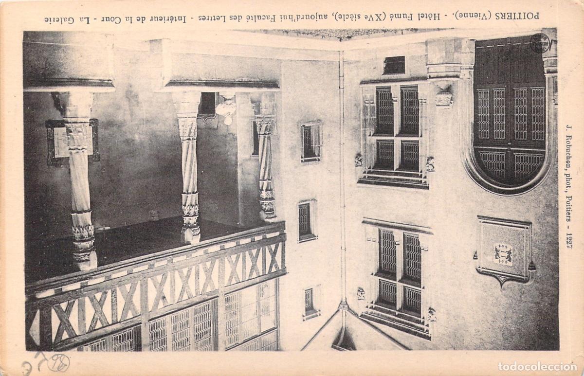 Postales: Postal de Poitiers - H&ocirc;tel Fum&eacute; y su Galer&iacute;a Interior