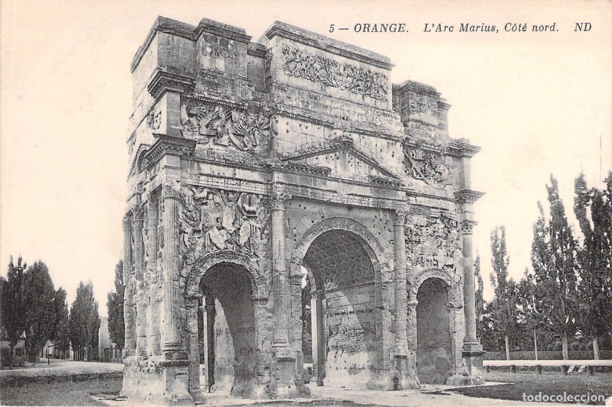 Cartes Postales: Postal de Orange Francia Arco de Triunfo L'Arc Marius Cara Norte