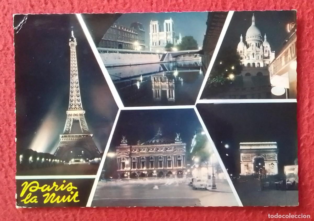 Postkarten: POSTAL CARTE POSTALE BILHETE POSTKARTE POST CARD FRANCIA FRANCE PARIS LA NUIT BY NIGHT DE NOCHE VUES