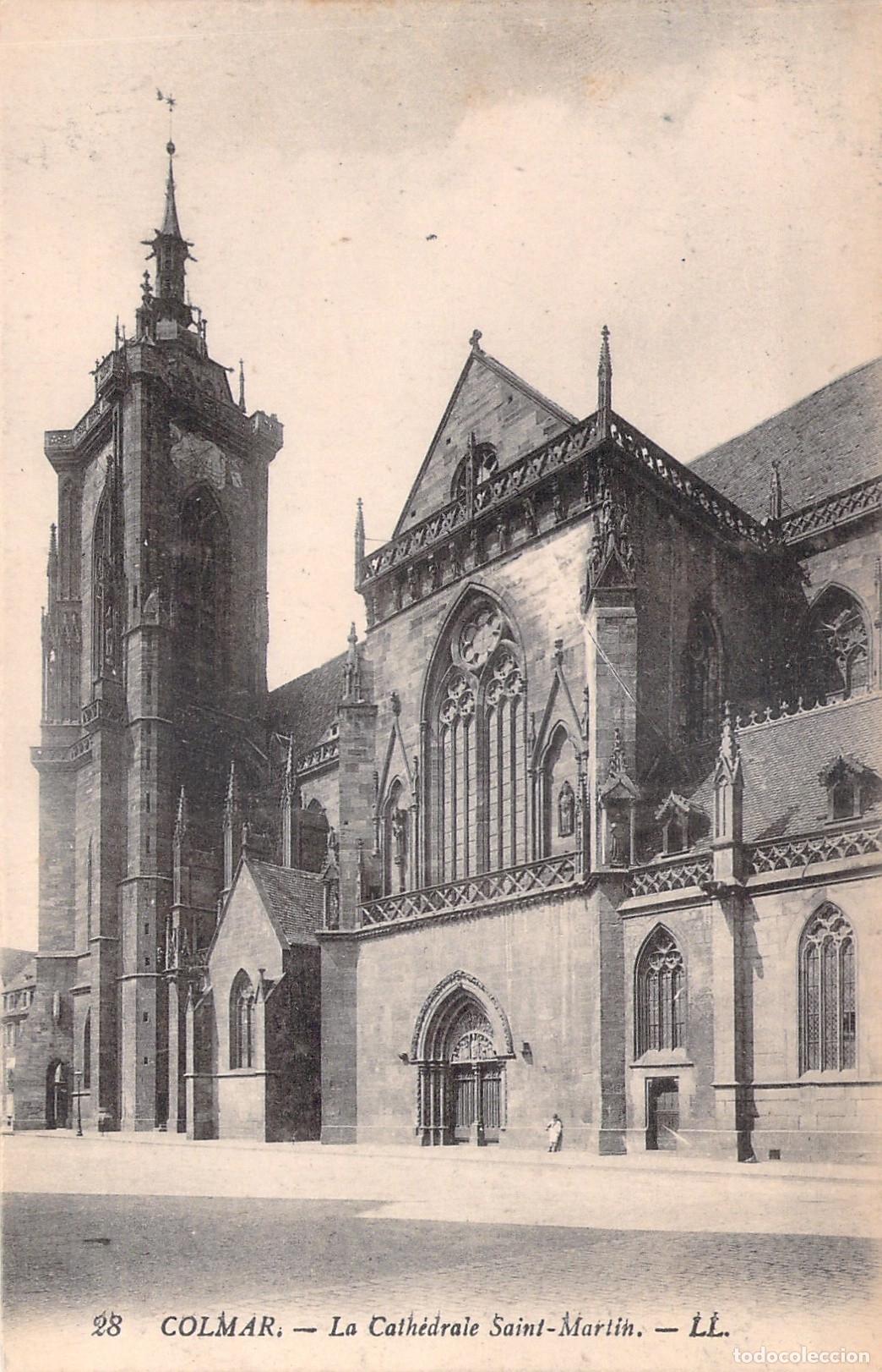 Cartoline: Postal de la Catedral de Saint-Martin en Colmar, Francia