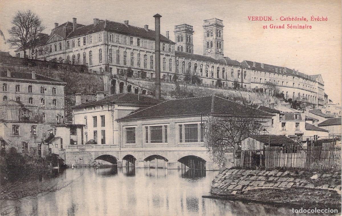 Cartoline: Postal de la Catedral, Palacio Episcopal y Gran Seminario en Verdun, Francia