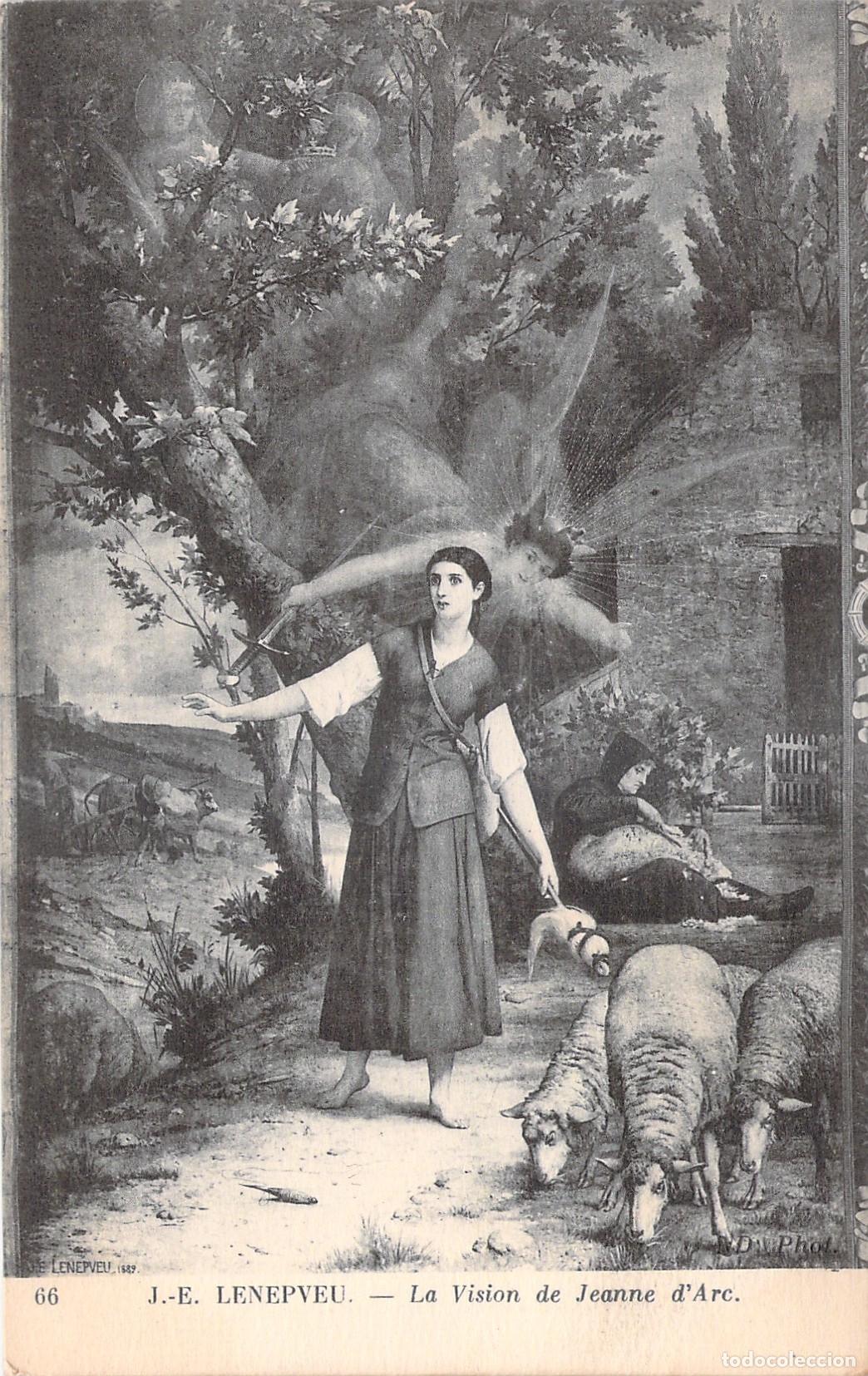 Cartes Postales: Postal de la Visi&oacute;n de Juana de Arco por J.E. Lenepveu