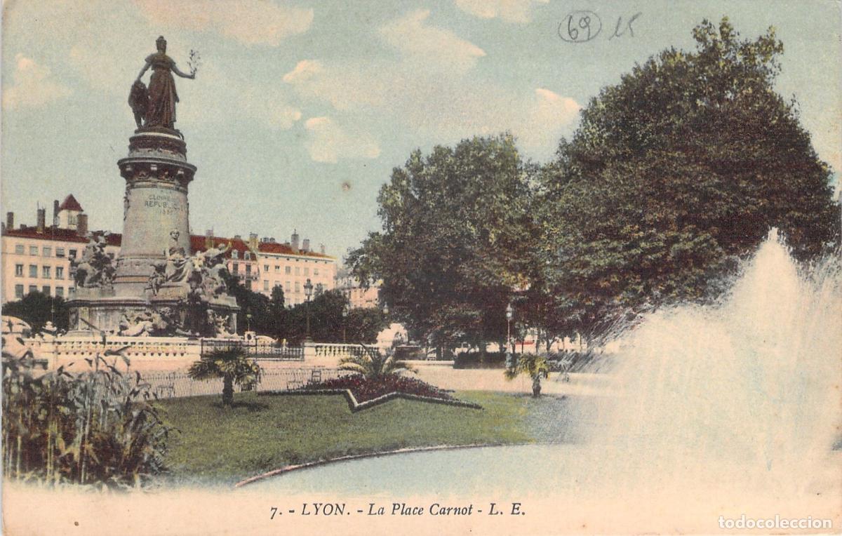 Cartes Postales: Postal de Place Carnot en Lyon Francia