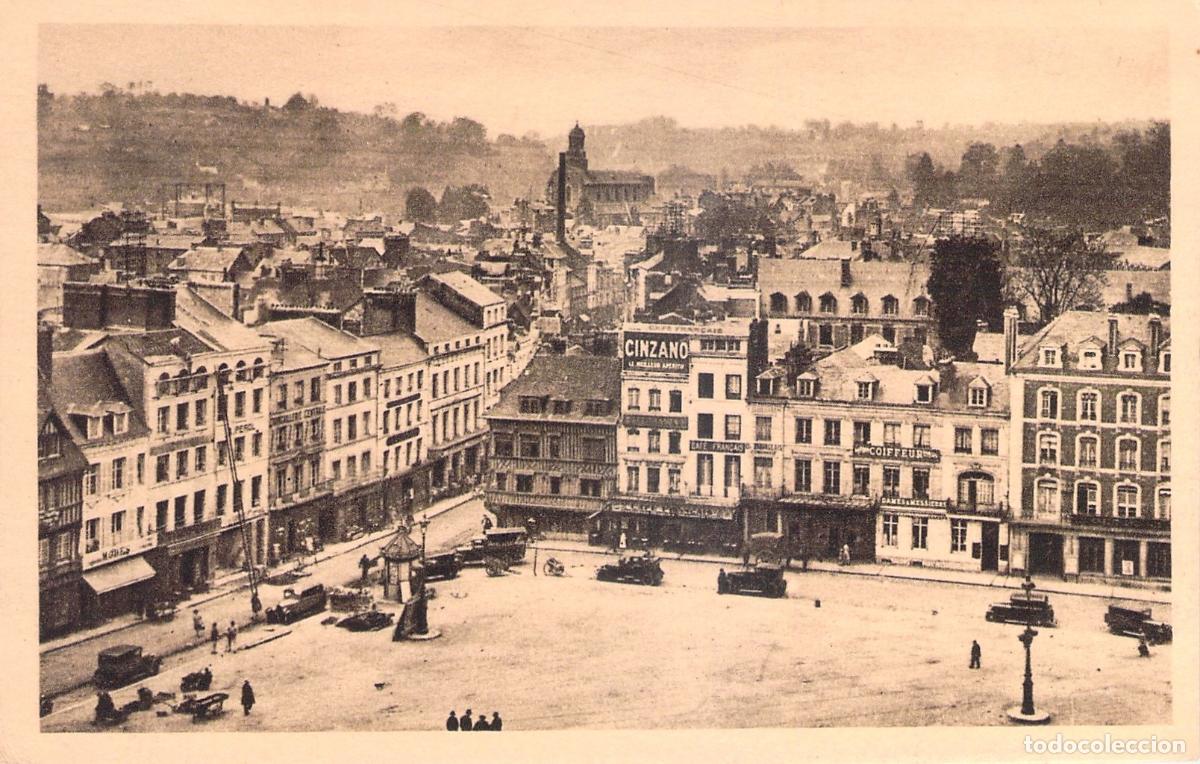 Postkarten: Postal de la Plaza Thiers en Lisieux Francia