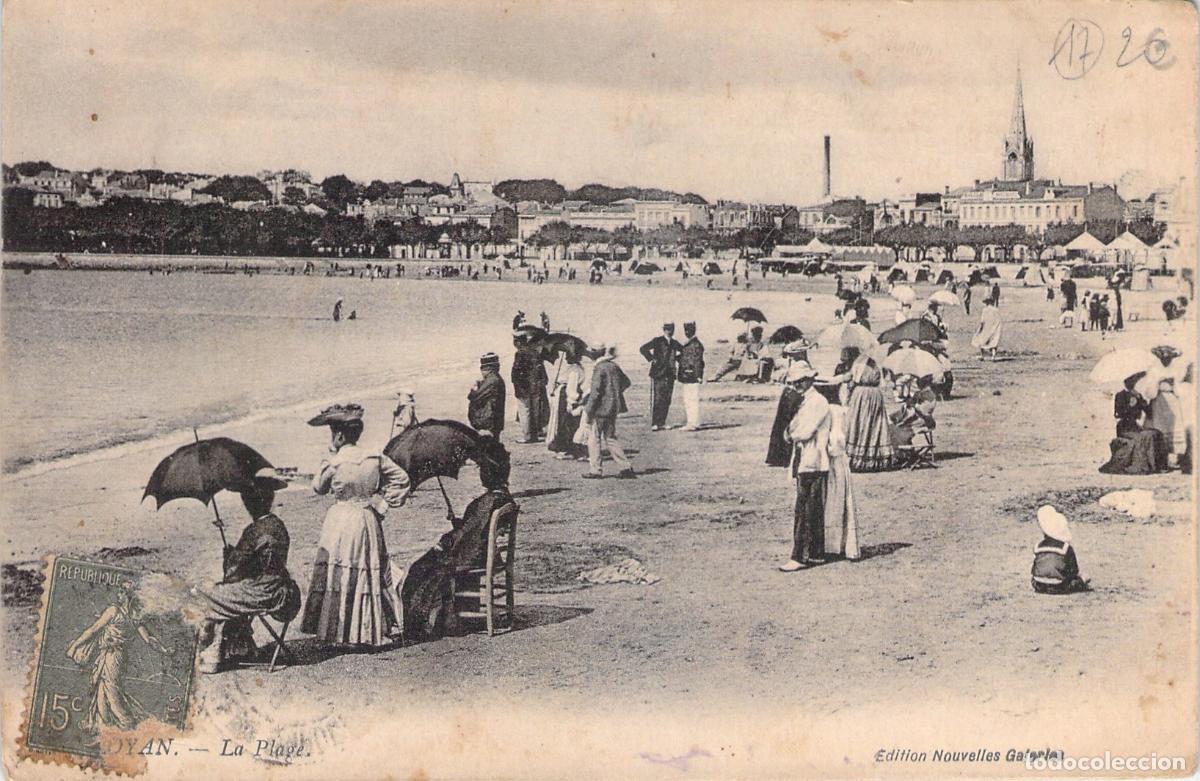 Cartoline: Postal de la Playa de Royan, Francia