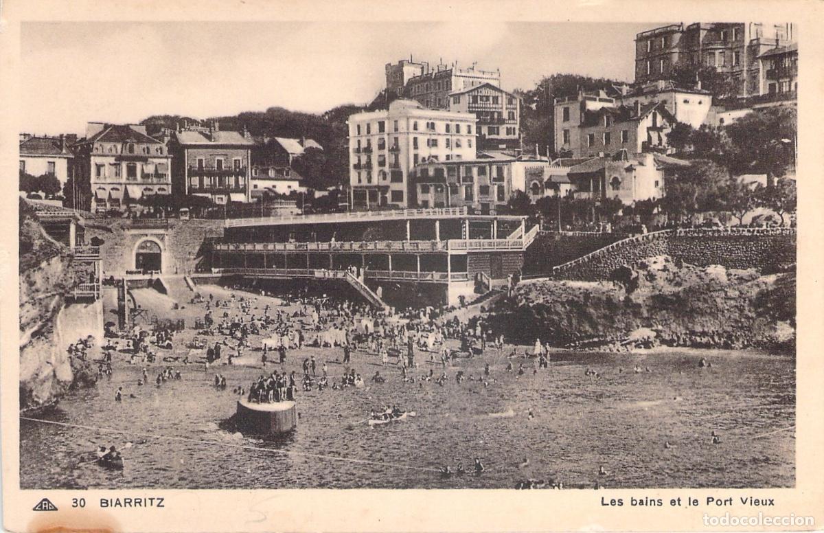 Postcards: Postal de Biarritz, vista de la playa y el Port Vieux