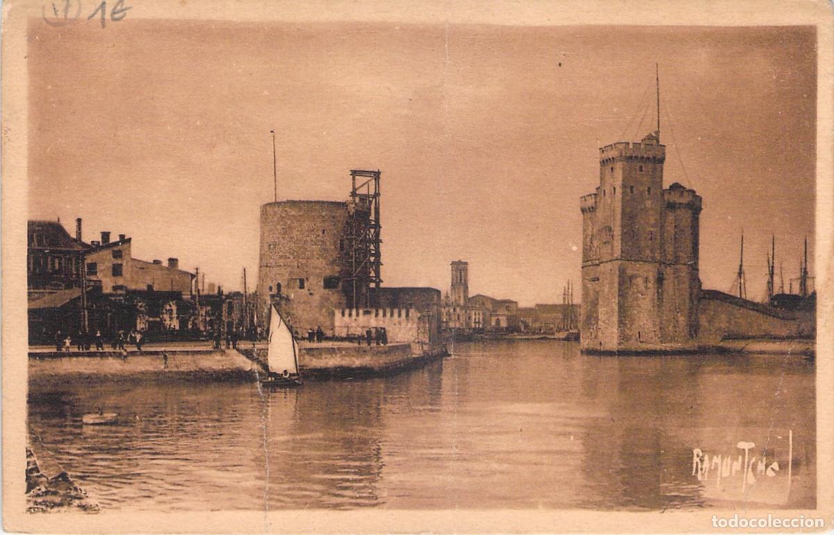 Postales: Postal antigua de la entrada del puerto de La Rochelle, Francia