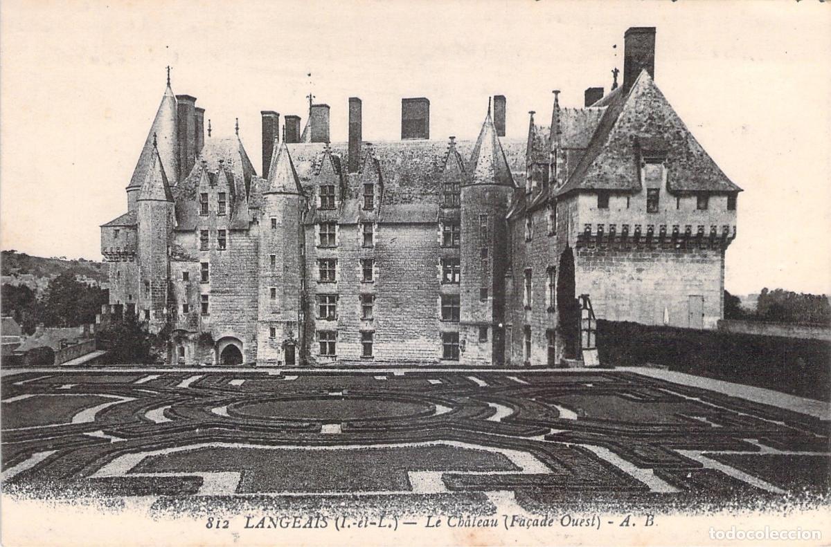 Postales: Postal del Castillo de Langeais Fachada Oeste en Francia
