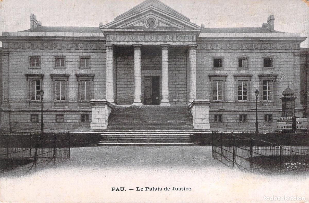 Postales: Postal del Palacio de Justicia de Pau Francia