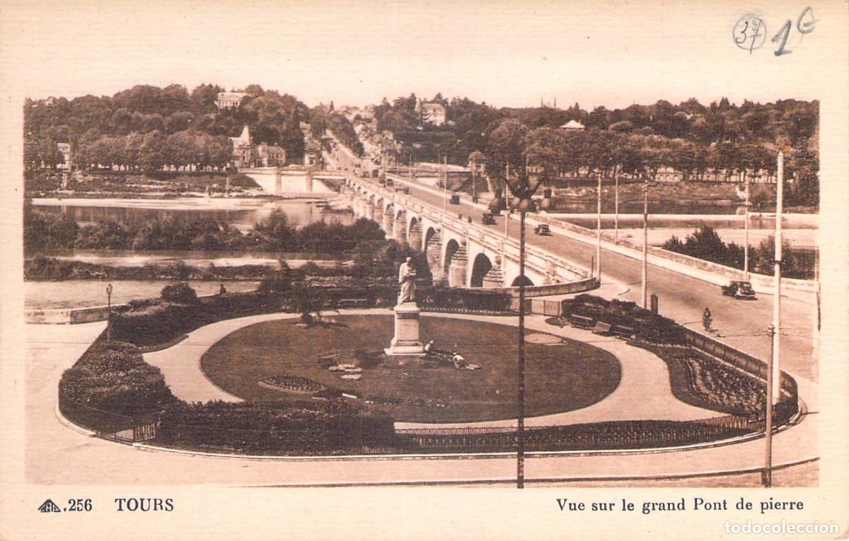 Postales: Postal de Tours con el Pont de Pierre