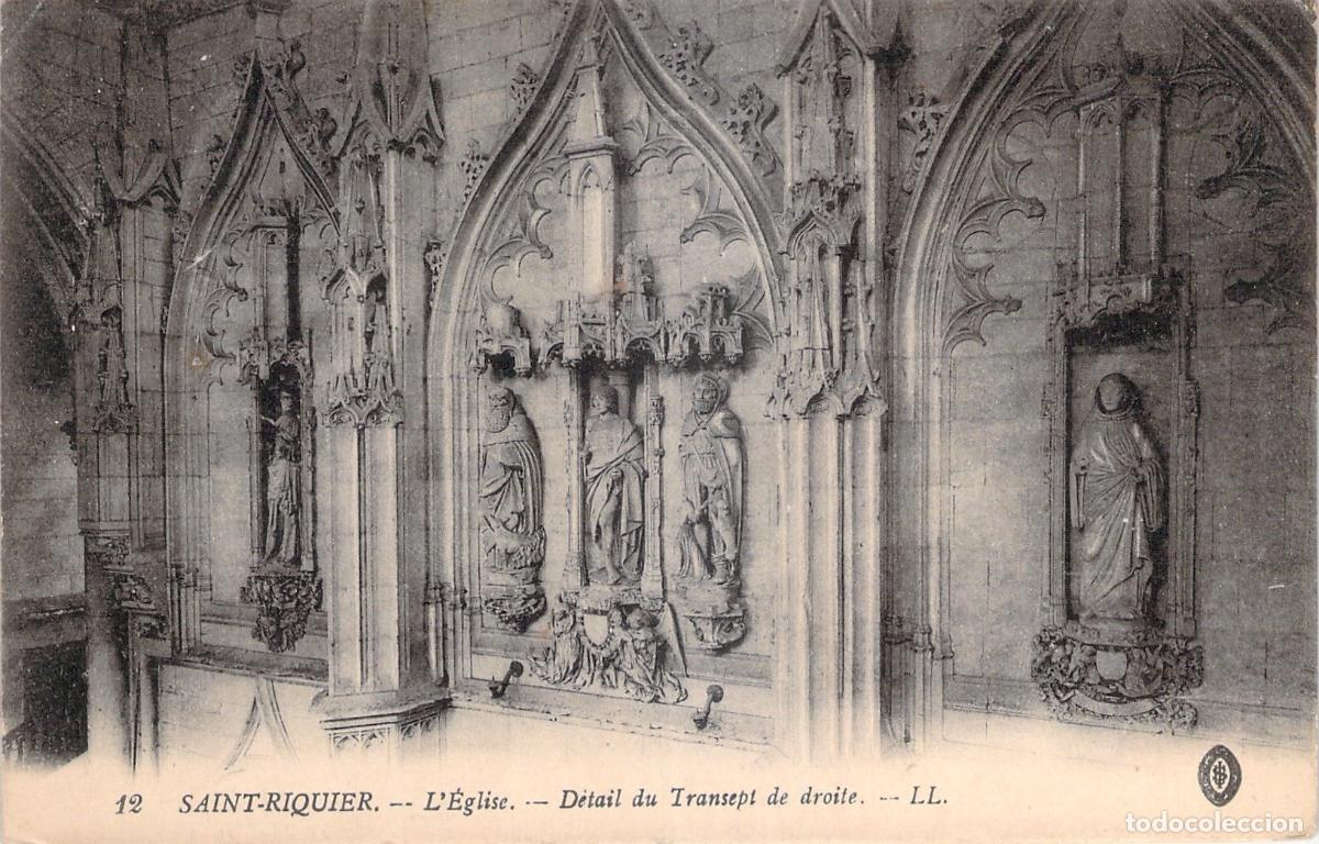 Postales: Postal de la Iglesia de Saint-Riquier, Detalle del Transepto