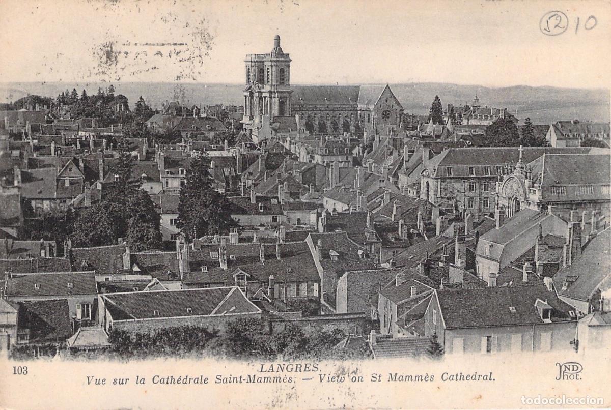 Postales: Postal de Langres, vista general de la Catedral de Saint-Mammes