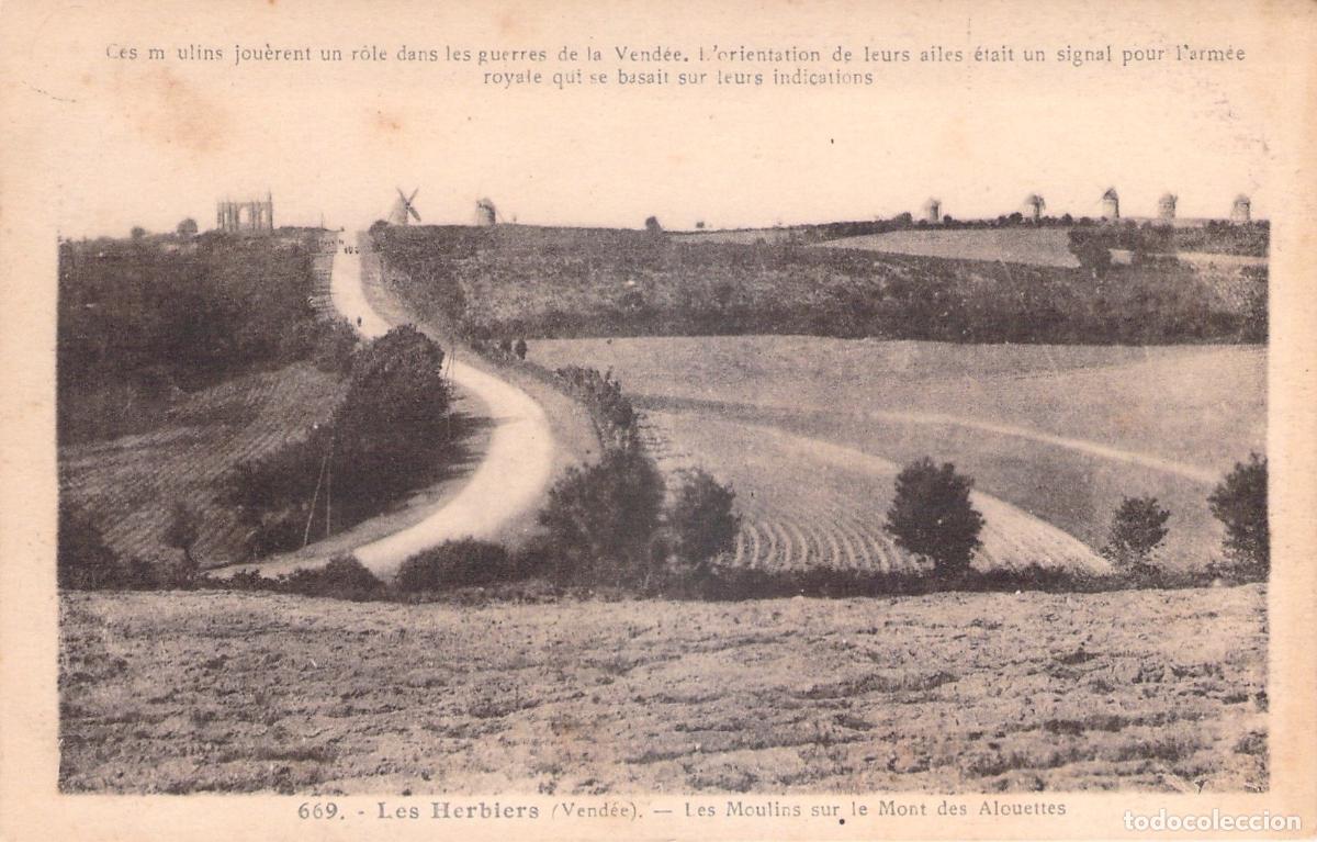 Postales: Postal de los molinos en Mont des Alouettes, Les Herbiers, Francia