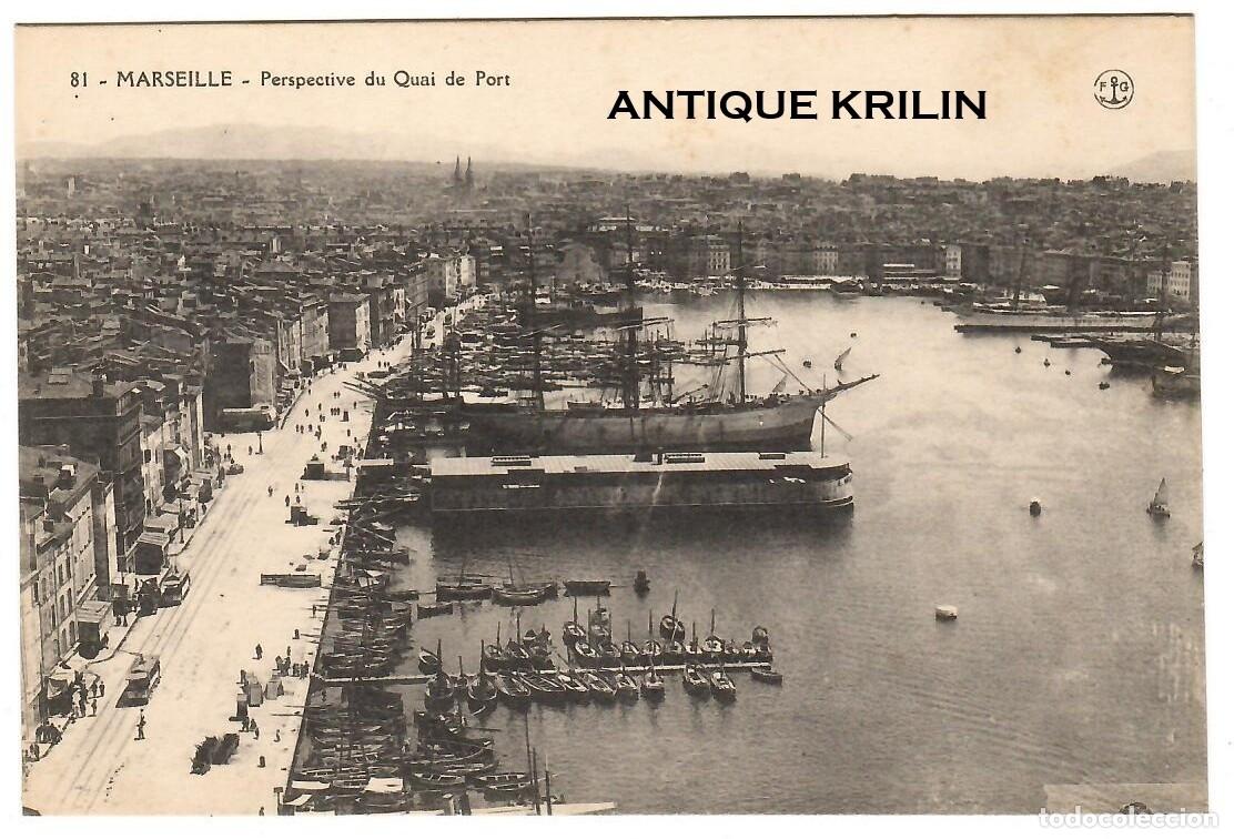 Cartoline: FRANCE / MARSEILLE N&ordm; 81 PERSPECTIVE DU QUAI DE PORT / EDITION F.G. / SIN FRANQUEAR