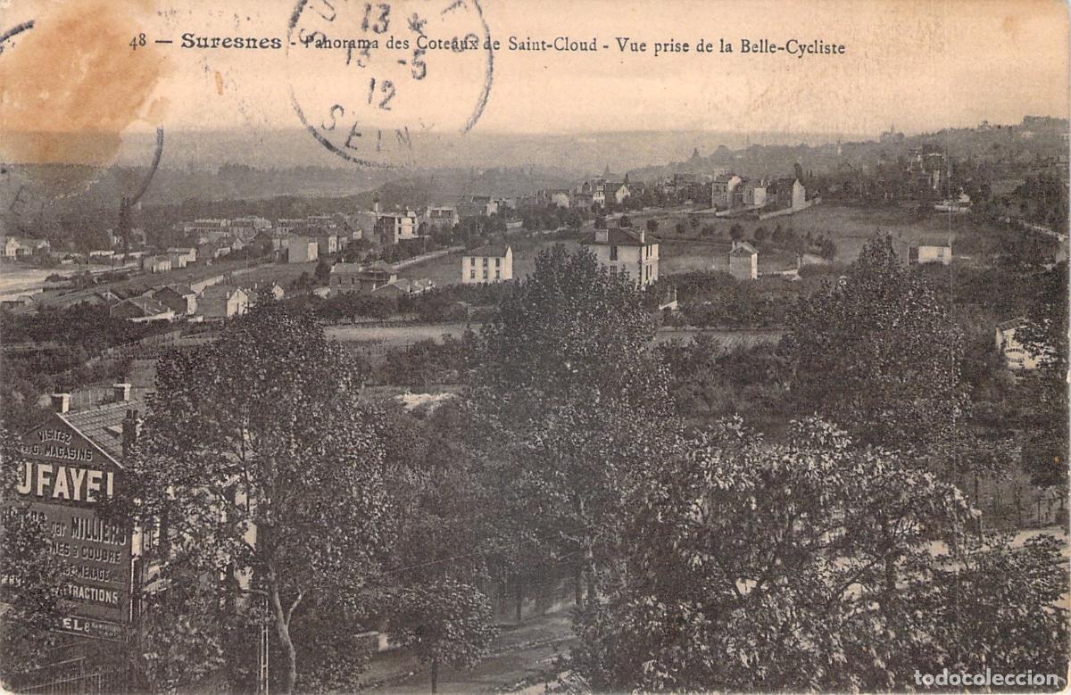 Cartes Postales: Postal de Suresnes y panorama de Saint-Cloud, Francia
