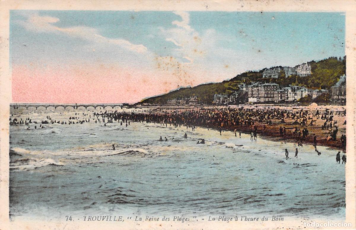 Postales: Postal de la playa de Trouville La Reina de las Playas