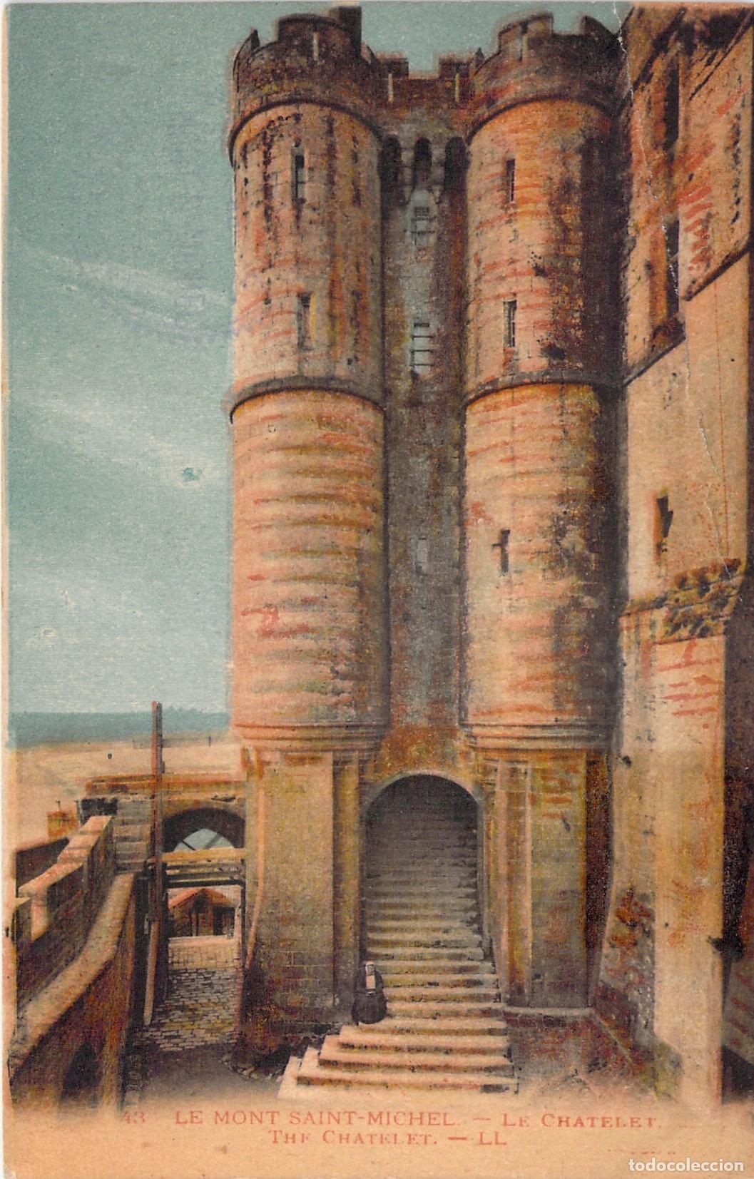 Cartoline: Postal de Le Chatelet en Le Mont Saint-Michel, Francia