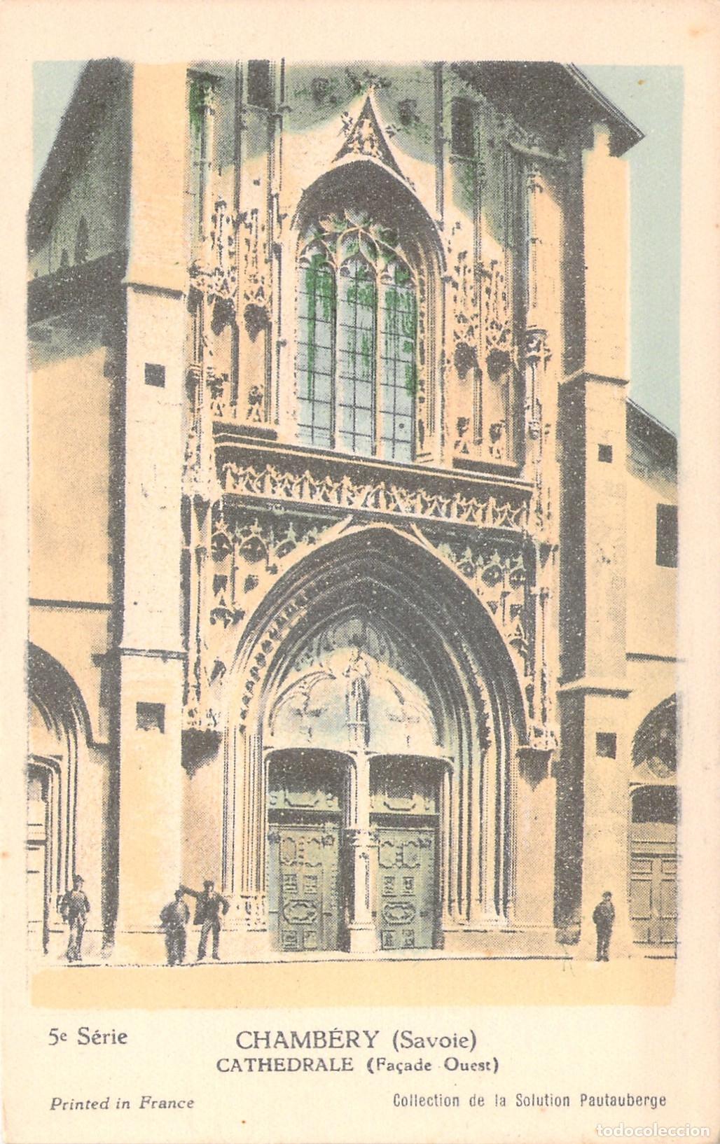 Postkarten: Postal de la Fachada Oeste de la Catedral de Chamb&eacute;ry en Francia