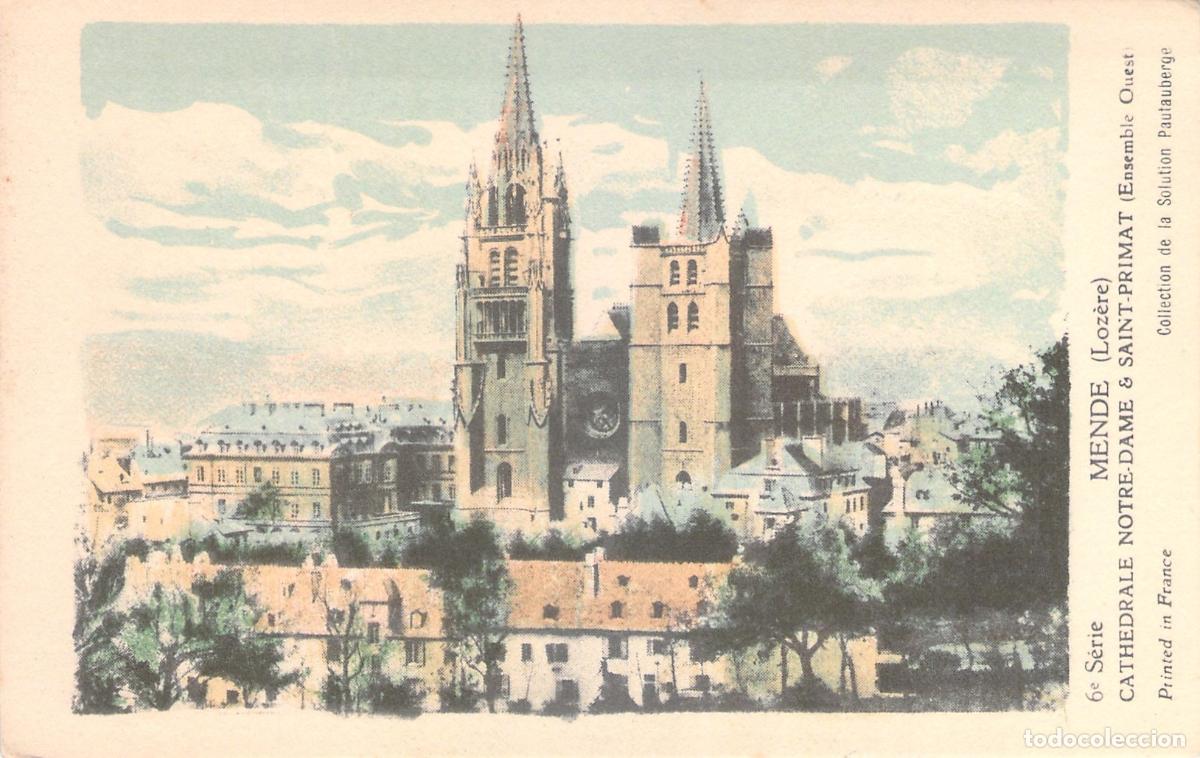 Postkarten: Postal de la Catedral Notre-Dame et Saint-Primat en Mende, Francia