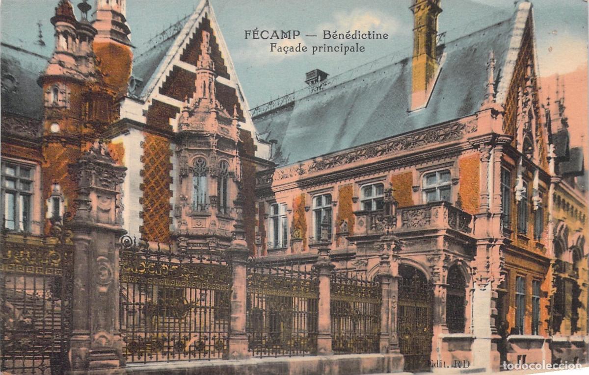 Postkarten: Postal de la Fachada Principal del Palacio B&eacute;n&eacute;dictine en F&eacute;camp