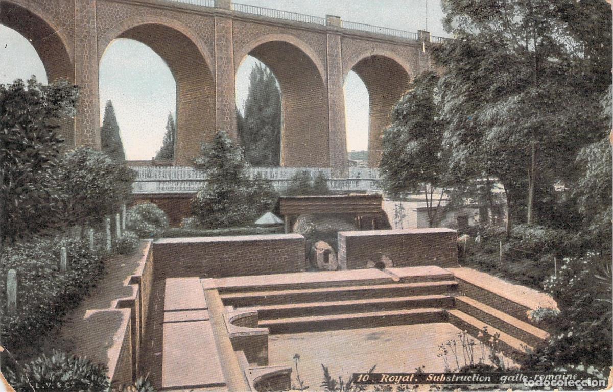 Postais: Postal de Royat, restos arqueol&oacute;gicos galorromanos y viaducto, Francia