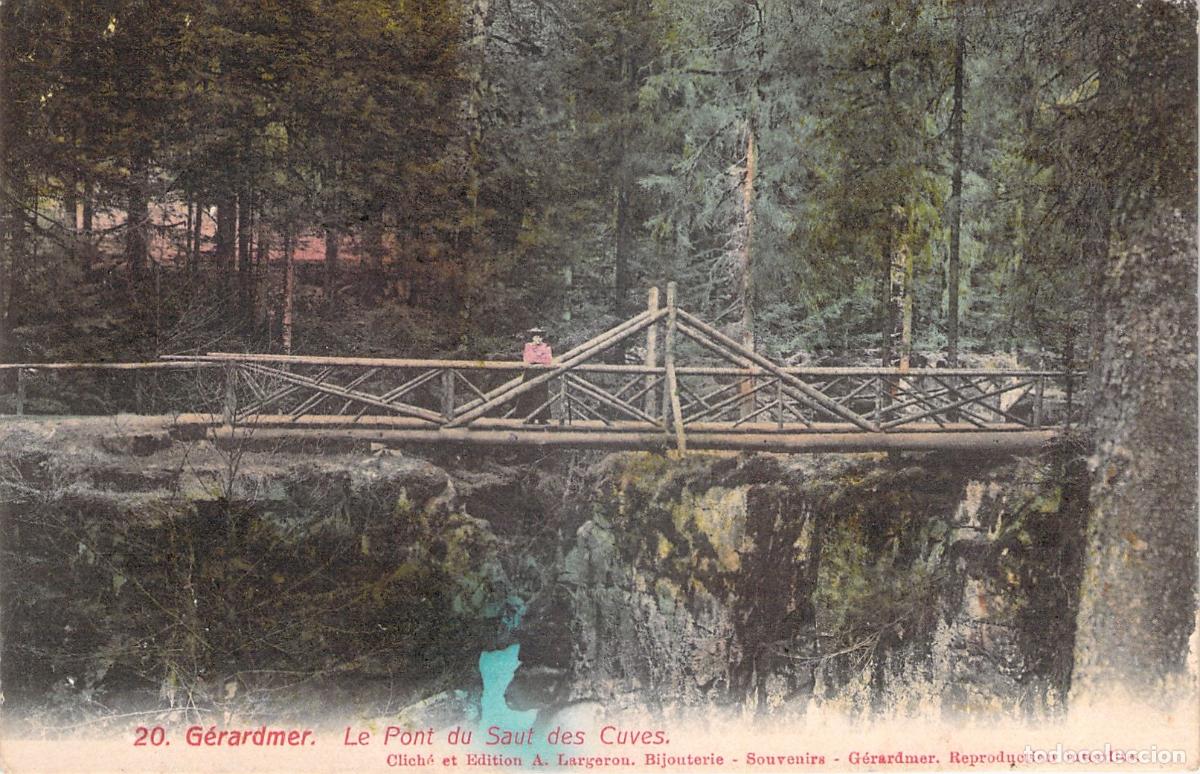 Cartoline: Postal de Francia - El puente de Saut des Cuves en G&eacute;rardmer