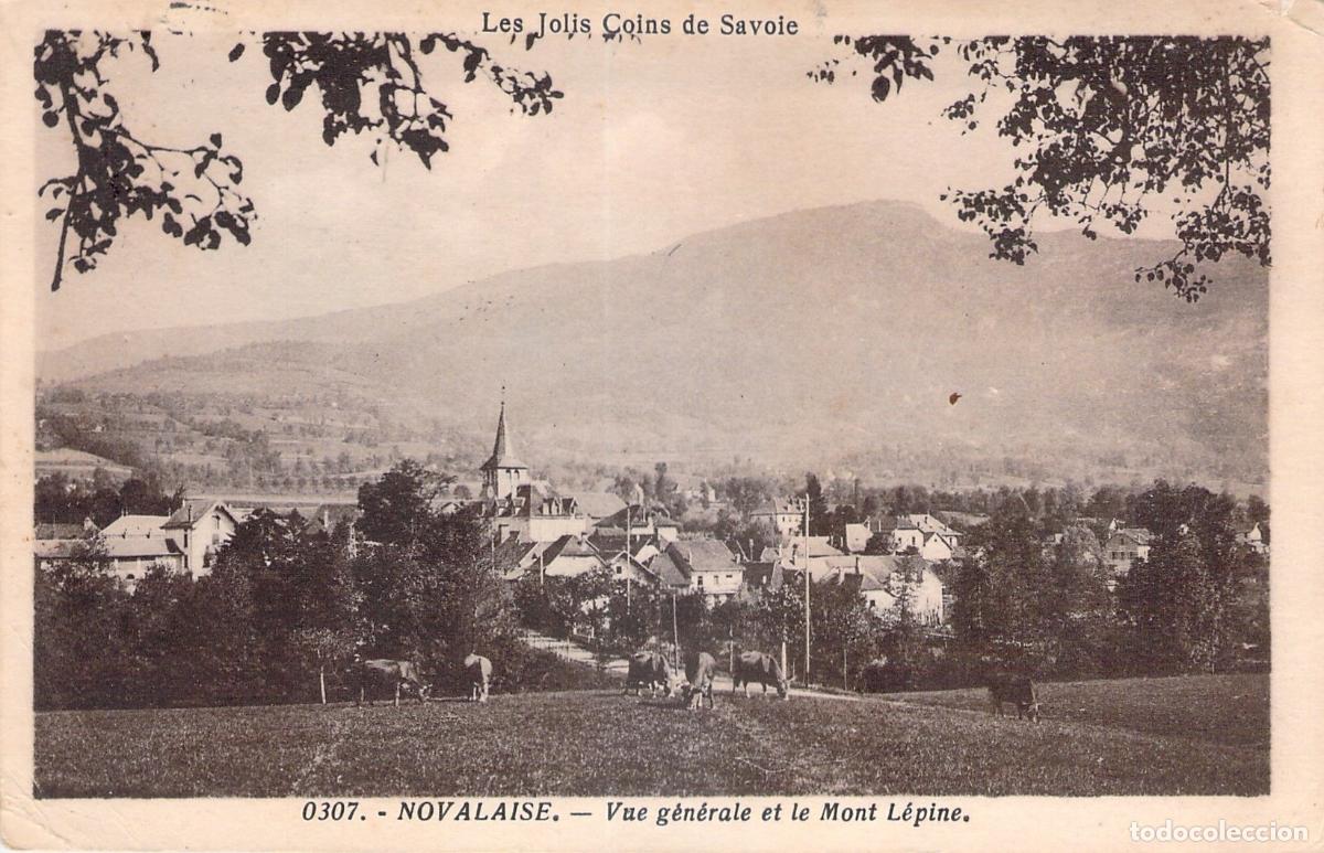 Cartoline: Postal de Novalaise y el Monte L&eacute;pine en Saboya Francia