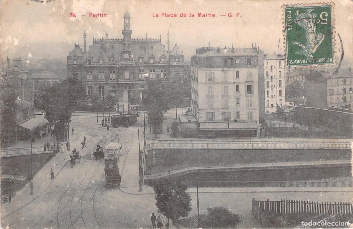 Postais: Postal de Pantin La Place de la Mairie en Francia