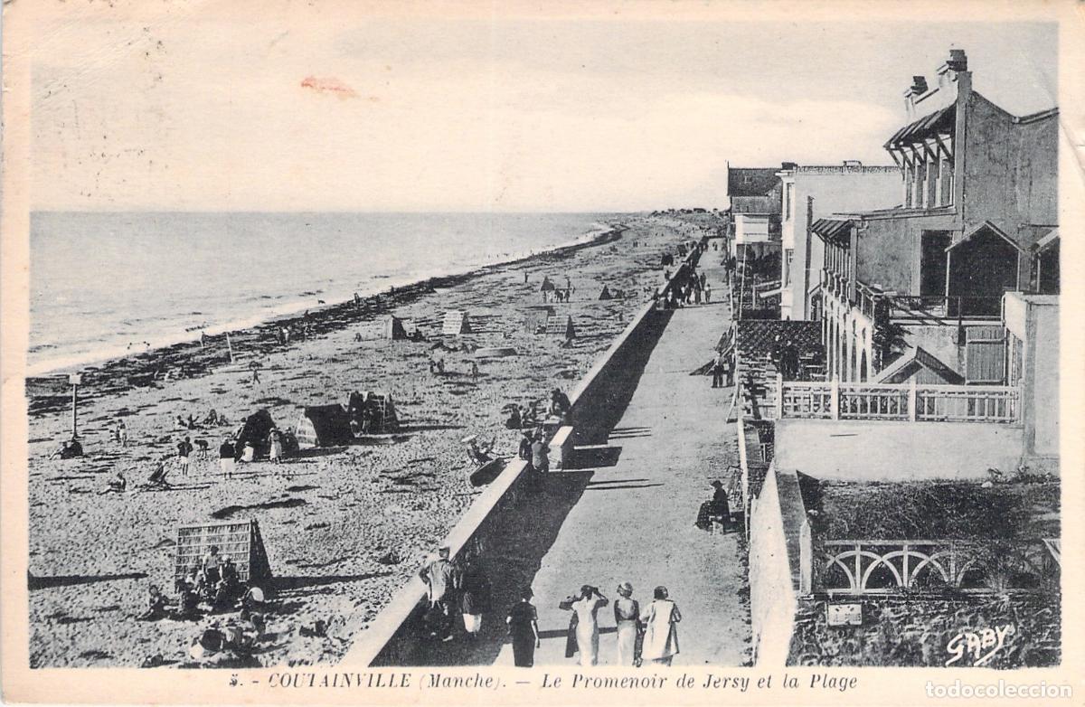 Postais: Postal de Coutainville, Paseo y Playa en Normand&iacute;a