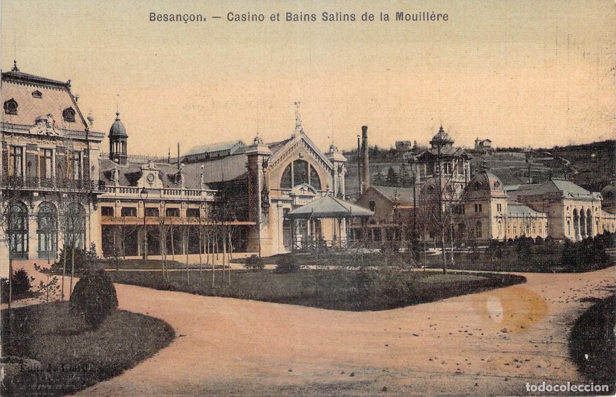 Cartes Postales: Postal de Besan&ccedil;on Casino y Bains Salins de la Mouill&egrave;re Francia