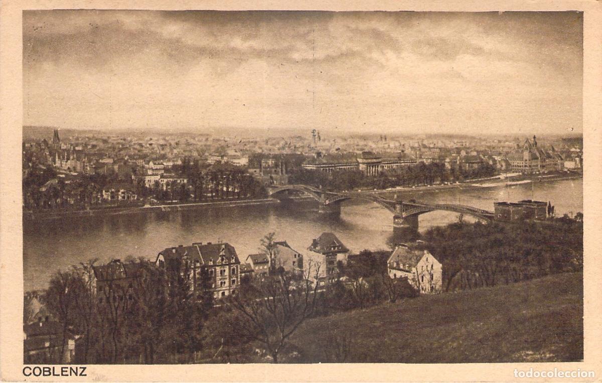 Cartes Postales: Postal de Coblenz, Alemania, vista panor&aacute;mica de la ciudad y el puente