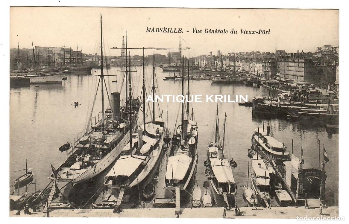 Postales: FRANCE / MARSEILLE / VUE G&Eacute;NERALE DU VIEUX-PORT / SIN FRANQUEAR