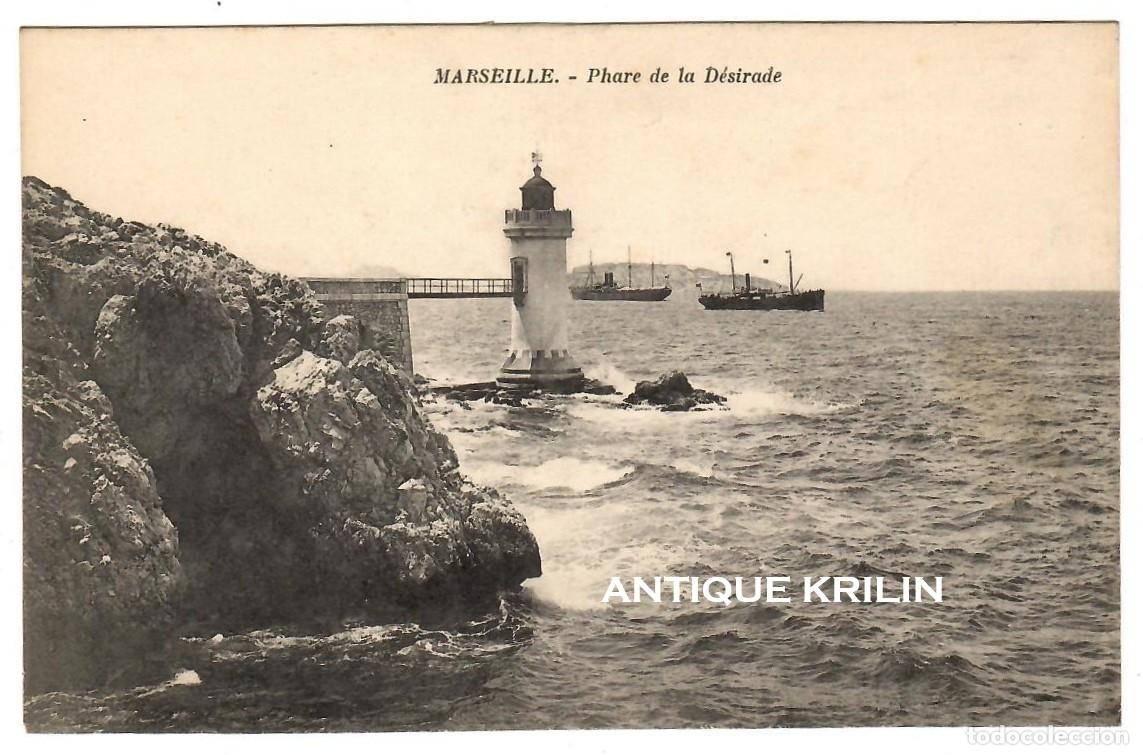 Postales: FRANCE / MARSEILLE / PHARE DE LA D&Eacute;SIRADE / SIN FRANQUEAR