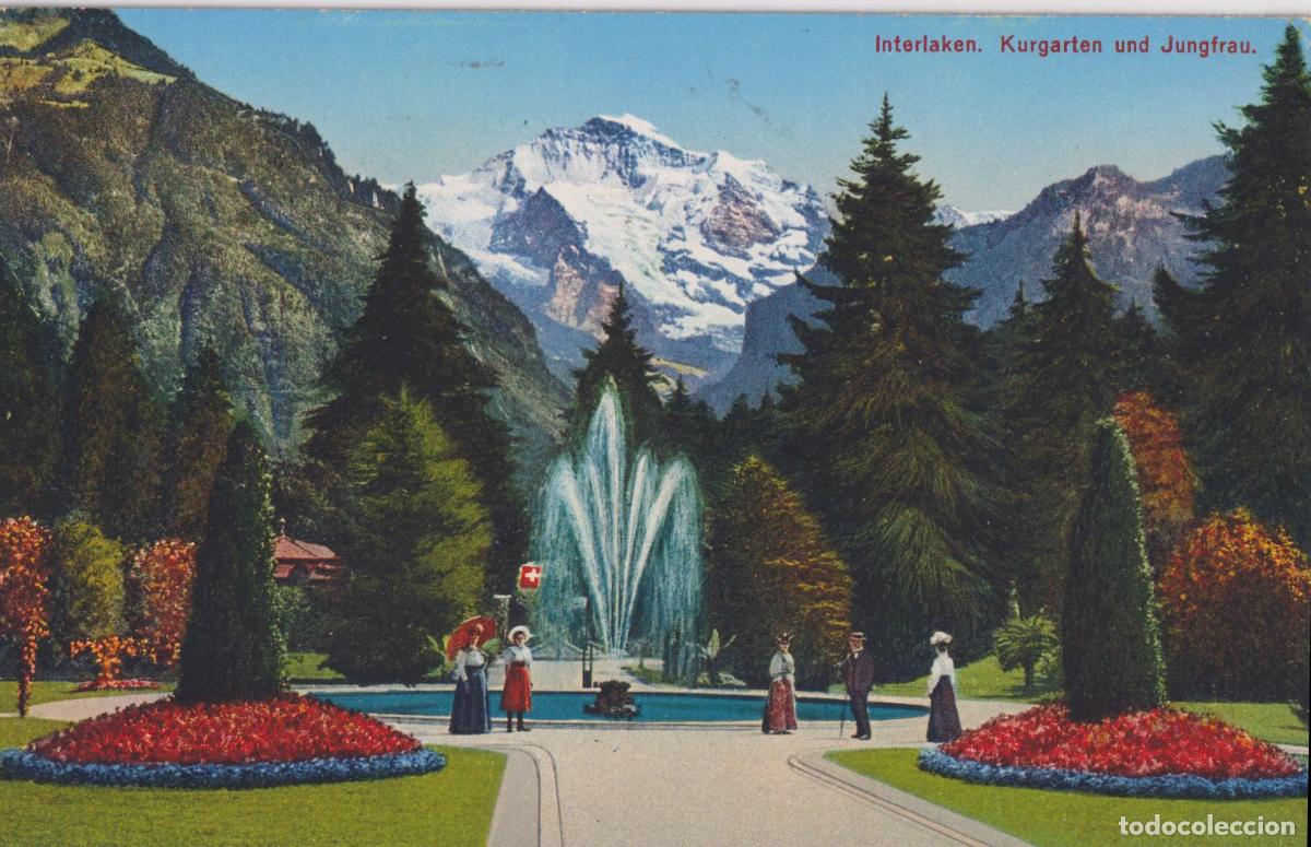Postcards: SUIZA, INTERLAKEN, EL KUROARK, EL JUNGFRAU AL FONDO &ndash; KUNST3060 &ndash; S/C