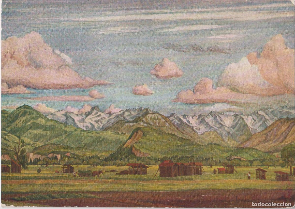 Postkarten: SUIZA, SAN GALO, VALLE DEL RIN, CABA&Ntilde;AS DE TURBA - CIRCULADA 1956